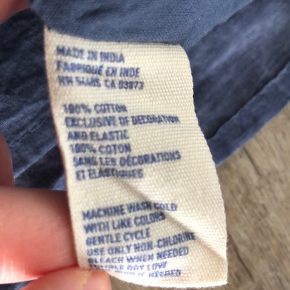 American Eagle blue cotton ruffle front dress - Picture 6 of 6